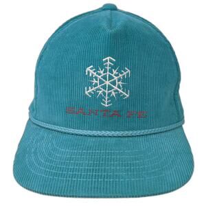Young An Santa Fe Snowflake Corduroy Rope Braid Blue 5 Panel Hat OSFM Cap